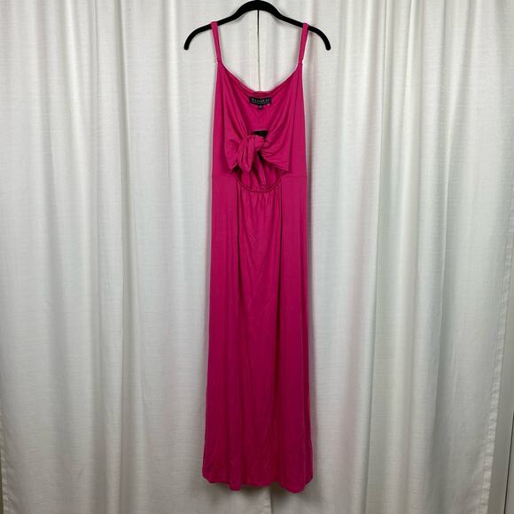 Eloquii Pink Tie Front Knit Maxi Dress Sz.24W NWT - Picture 4 of 15